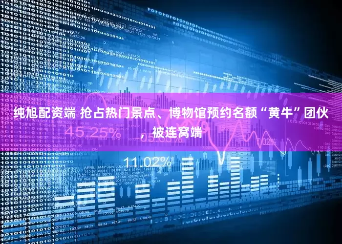 纯旭配资端 抢占热门景点、博物馆预约名额“黄牛”团伙，被连窝端